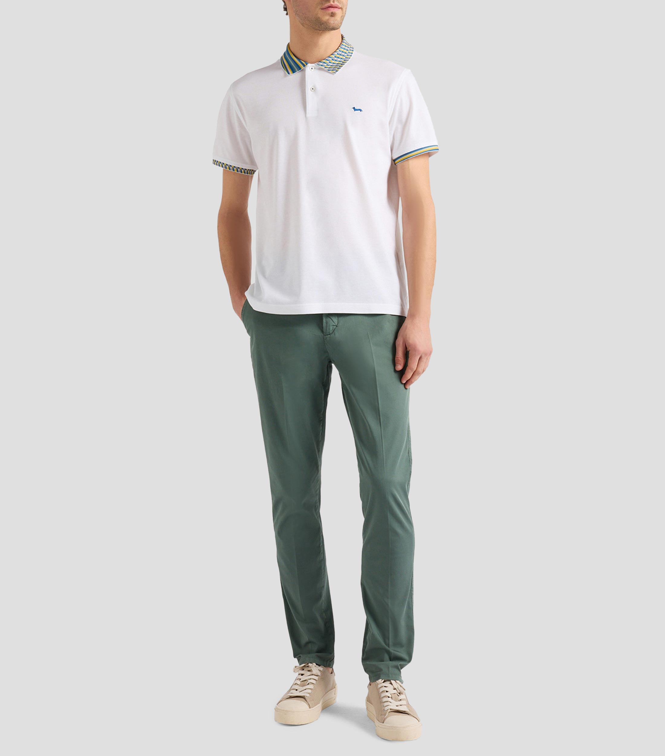 Playera polo manga corta lisa Hombre